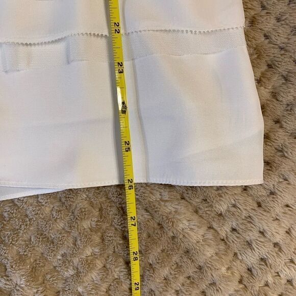 Mixed Media Layered Cream Tank Top - Picture 6 of 6